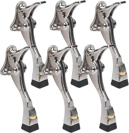 Heavy Duty Kickdown Deurstopper - Verstelbare Deurstandaard met Rubberpunt en Muurbeschermers - Ideaal voor Brede Zware Deuren