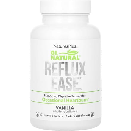 Gi Natuurlijk, Reflux Gemak, Vanille, Kauwbaar 60 Tabletten