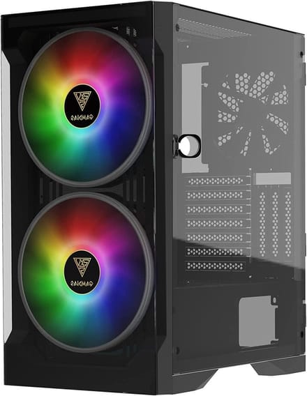 Computer Behuizing - Mid Tower - PC Bouwen - ARGB LED Fans - 2x 200mm Fans - Zwart