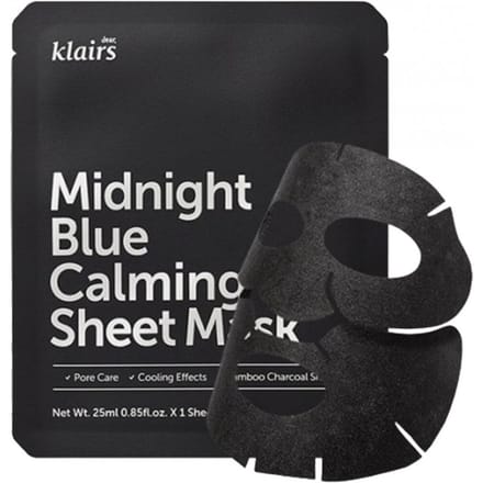 KLAIRS Midnight Blue Calming Sheet Mask 25 ml - Kojąca maska w płachcie