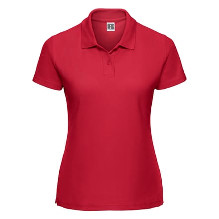 Russell Dames/Dames Klassiek Polycotton Poloshirt (Klassiek rood)