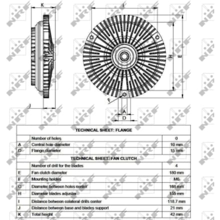 Koppeling, radiatorventilator NRF 49532