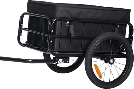 Trekker Fietskar met een plastic doos
