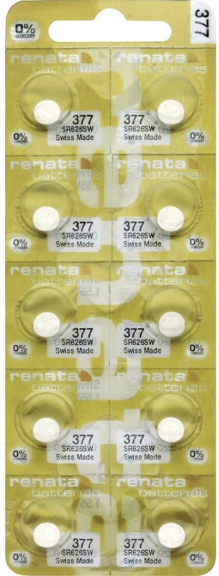 Renata Knoopcel 377 – 10 stuks – 28 mAh