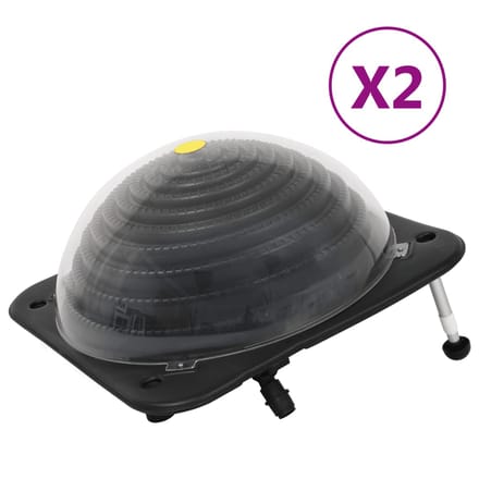 Chauffage Solaire pour Piscine à Boules 2 pièces 75 x 75 x 36 cm PEHD & Aluminium