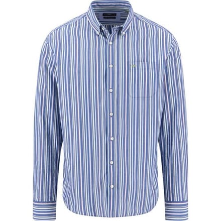 Fynch-Hatton Overhemd Colorful Poplin Stripe Harbor Blue / male