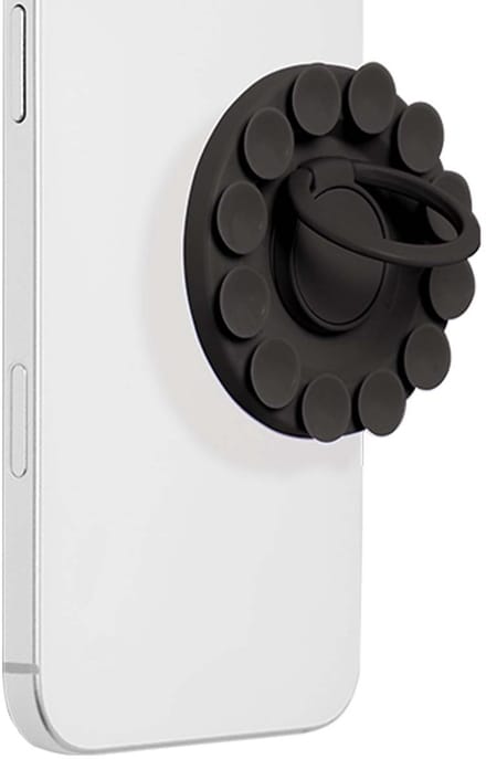 Bigben Connected, Ringhouder met Zuignap en Ringstandaard Compatibel met MagSafe, Zwart