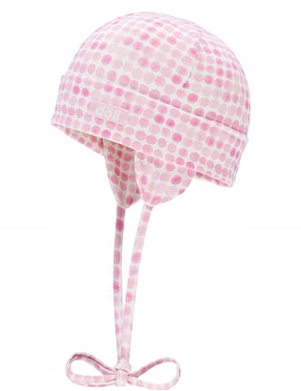Döll Baby Muts met Roze Stippen - Maat 43