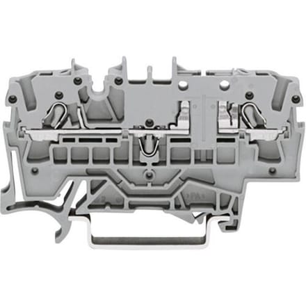 WAGO 2002-1661 Basisklem 5.20 mm Spanveer Toewijzing: L Grijs 1 stuk(s)