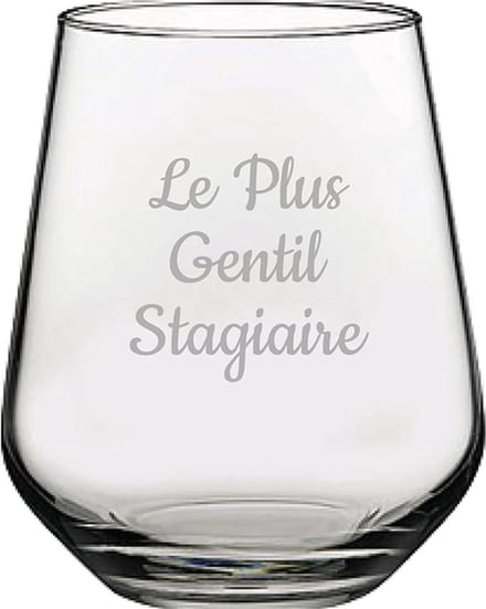 Drinkglas gegraveerd - 42,5cl - Le Plus Gentil Stagiaire