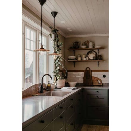 Globen Lighting hanglamp COBBLER, bruin, Ø 25 cm