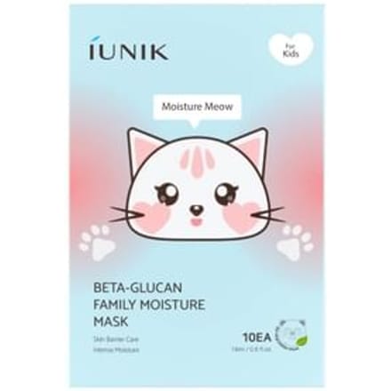 iUNIK - Beta-Glucan Family Moisture Mask For Kids Set 18ml x 10 sheets