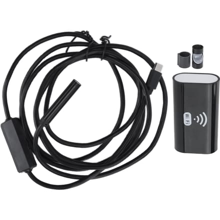 F99 Endoscope Industriel 8mm Fil Rigide Haute Définition Boroscope WIFI pour Maintenance d'Équipement 2m black