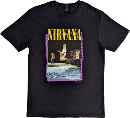 Nirvana - Stage Jump Heren Tshirt - L - Zwart