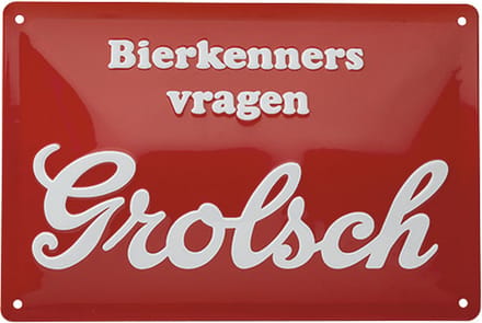 Grolsch Wandbord Bierkenners