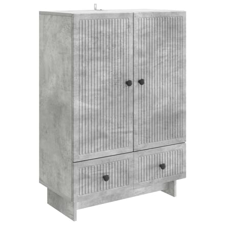 vidaXL - Dressoir - Beton - Grijs - 66 - x - 34,5 - x - 95 - cm - Geconstrueerd - hout