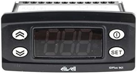Eliwell ID Plus Thermostaat - Digitale Regelaar - Temperatuur Regelen - Programmeerbaar Verlicht - 74 x 32 mm - Zwart