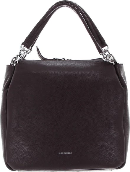 COCCINELLE Leren Schoudertas Maelody Handbag Darkbrown Donkerbruin