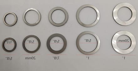 Zaagblad Adapter Ringen - Zaagblad Bussen - Zaagblad Conversie - 10 Stuks Set - 1"-20mm 5/8" - Zilver