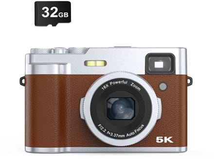 5K digitale camera met camera's aan de voorzijde/achterzijde/zoeker/autofocus/anti-shake