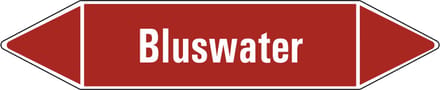 Bluswater leidingmarkering op vel - rood wit 75 x 17 mm - 8 per vel