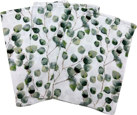 hydrofiel washandjes set van 3 groene takjes