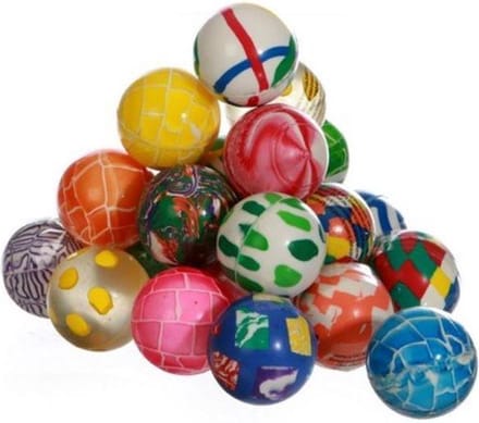 100 stuks multicolor stuiterballen 45mm