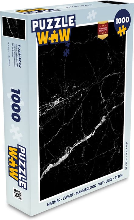 Puzzel Marmer look - Zwart - Luxe - Legpuzzel - Puzzel 1000 stukjes volwassenen