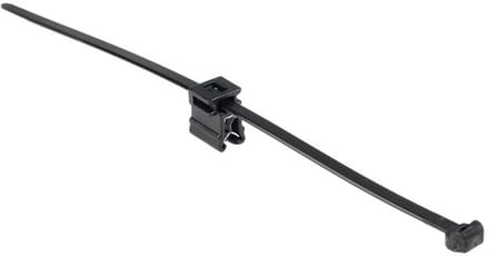 HellermannTyton 156-01153 T50ROSEC4B-PA66W-BK (100) Kabelbinder met clip 200 mm 4.6 mm Zwart 100 stuk(s)