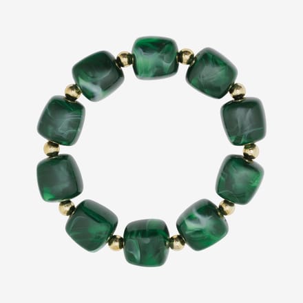 Essenza Large Beads Bracelet Dark Green
