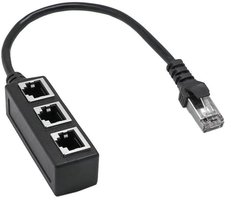 Dailygoods - Netwerkadapter RJ45 Ethernet Splitter voor 3 Aansluitingen