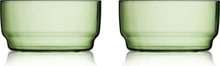 Lyngby Glas Torino Kom 12 cm 2 st. Groen
