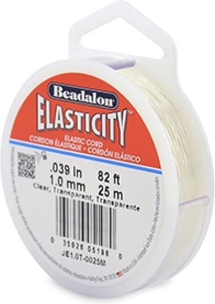 Beadalon elastiek rijgdraad 1.0mm 25 meter Clear