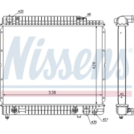 Radiator, motorkoeling NISSENS 62724A