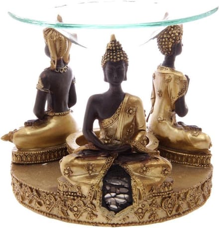 Puckator | Oliebrander | Waxmelts | Goud & Bruin & Glas Mozaiek | Thaise Boeddha