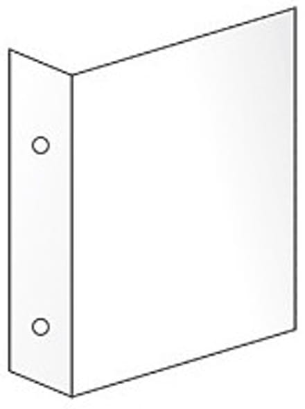 Bord (haaks) blanco aluminium 230 x 250 mm Aluminium