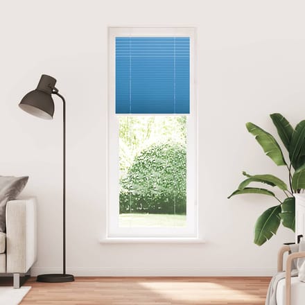 vidaXL - Plissé - rolgordijn - 75x200 - cm - stofbreedte - 74,4 - cm - polyester - blauw