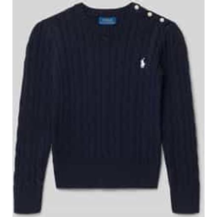gebreide pullover met labelstitching