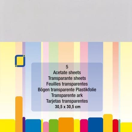 Transparante scrapboek sheets 30.5 x 30.5 centimeter 1Pak/ 5 Vel