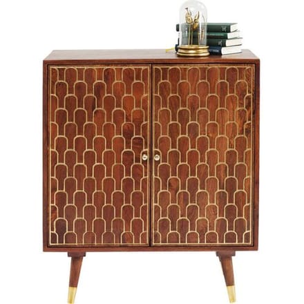 Kare Design Muskat Kast 2-Deurs - B75 X D40 X H90 Cm - Mangohout Bruin