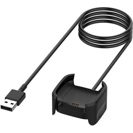 1m USB-oplaadkabel Stroomopladerkabel voor Fitbit Versa 2 Smart Watch Zwart gray