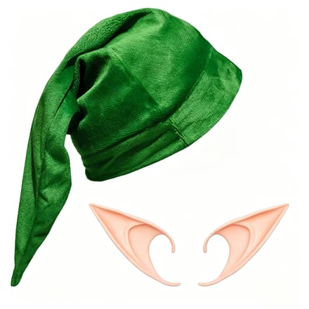 Halloween elfenoor hoed accessoire set One size fits all adults groen