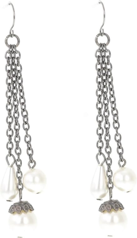 Behave Oorbellen hangers parel 9 cm