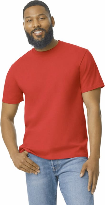 Gildan Heren-T-shirt Softstyle Midweight GI65000 - Red - 3XL