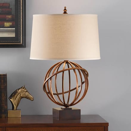 Moderne Tafellamp - Steady Lighting - Metaal - Modern - E27 - L: Cm - Voor Binnen - Woonkamer - Eetkamer - Goud