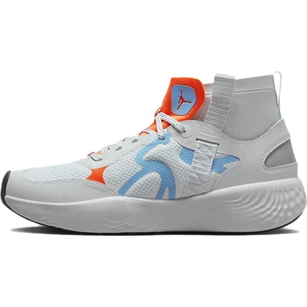 Jordan Delta 3 Mid Pure Platinum Chambray Total Orange 41 white