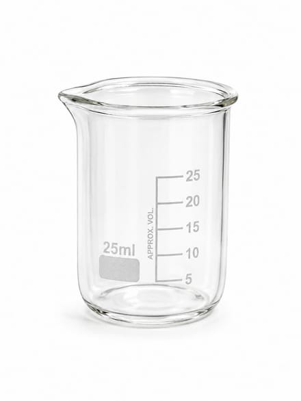 Bekerglas 25 ml Laag model hittebestendig borosilikaatglas