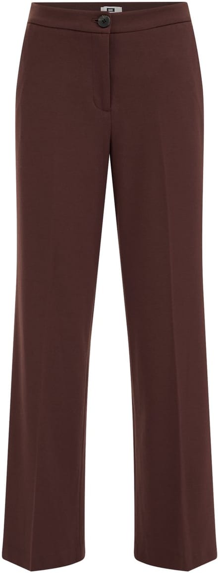 WE Fashion Dames petite wide leg pantalon met stretch