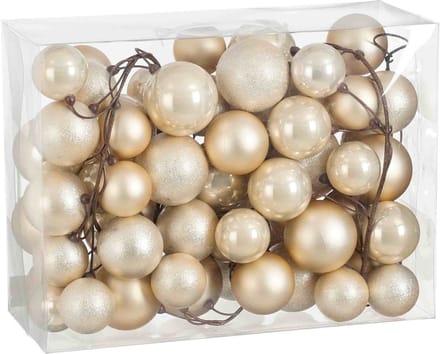 Mica Decorations Kerstslinger Garland - 180x15x15 cm - Gerecycled Polystyreen - Creme