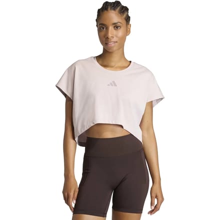 Adidas Performance Primelift Korte Boxy 3-Stripes Workouttanktop - Dames - Paars